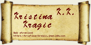 Kristina Kragić vizit kartica